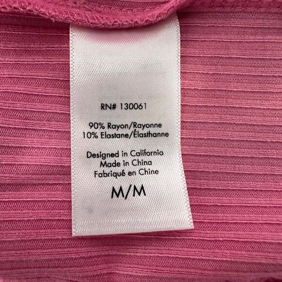 L*Space Womens Size M Skylar Guava Pink Ribbed Knit Back Cut Out Midi Dress NWT - Picture 12 of 13